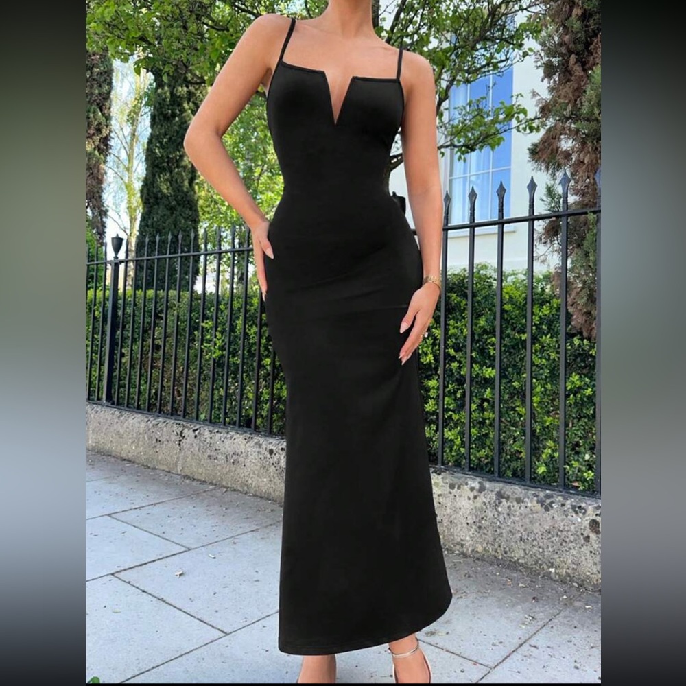 NWT Notched Neckline Dress
